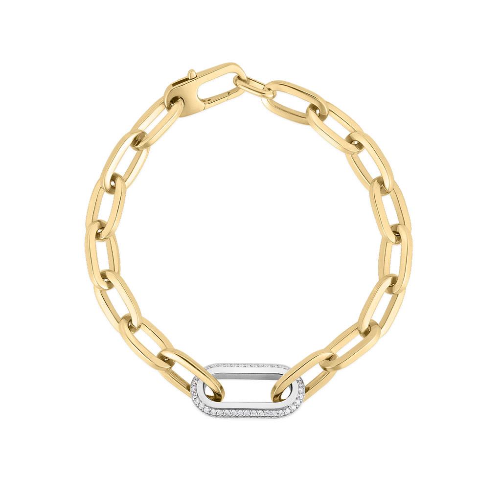 Paperclip Pave Diamond Bracelet