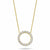 yellow gold diamond circle pendant