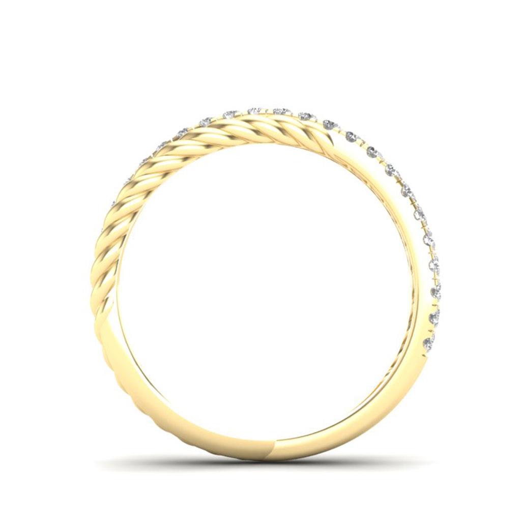 Gold Triple Crossover Diamond Ring