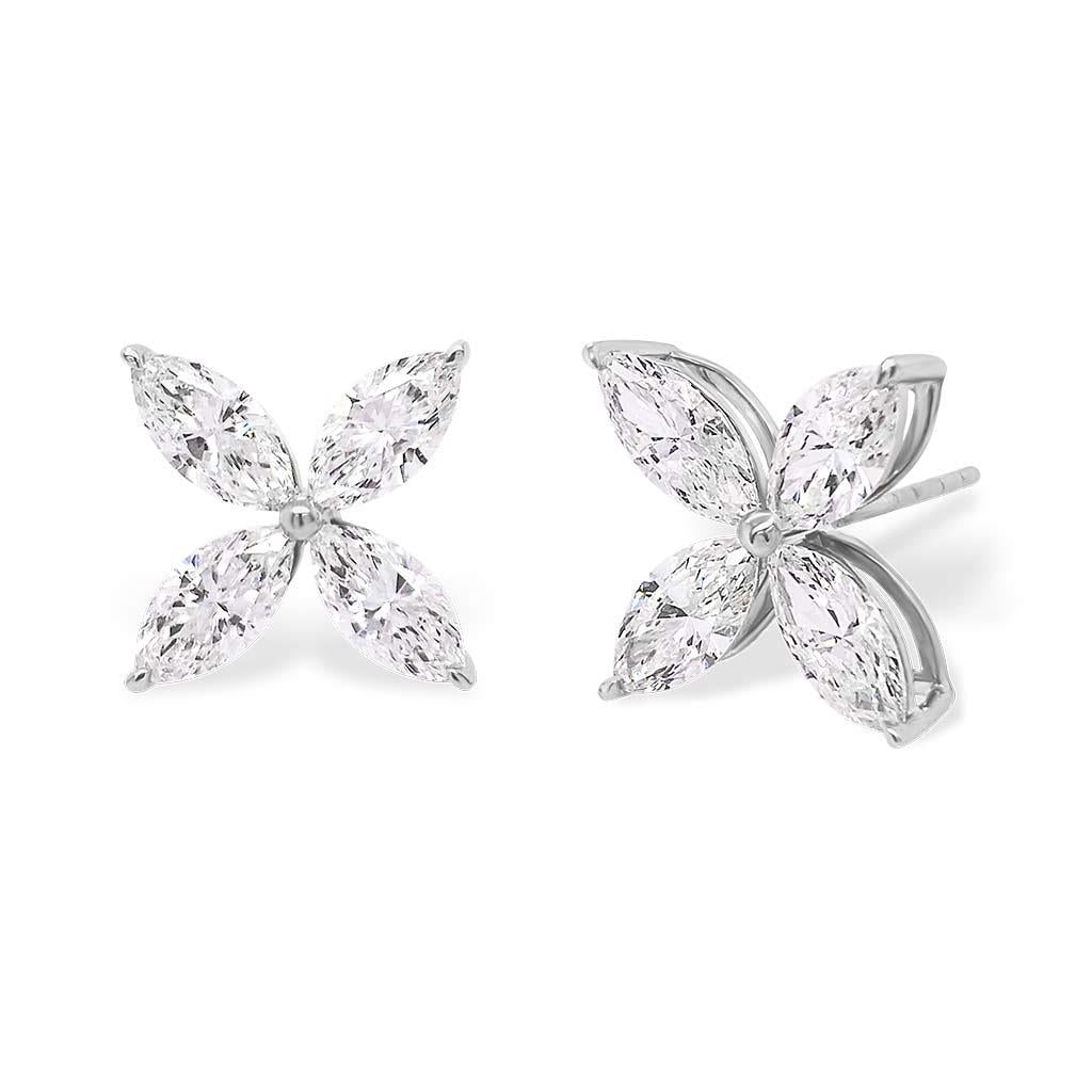 Marquise Flower Studs