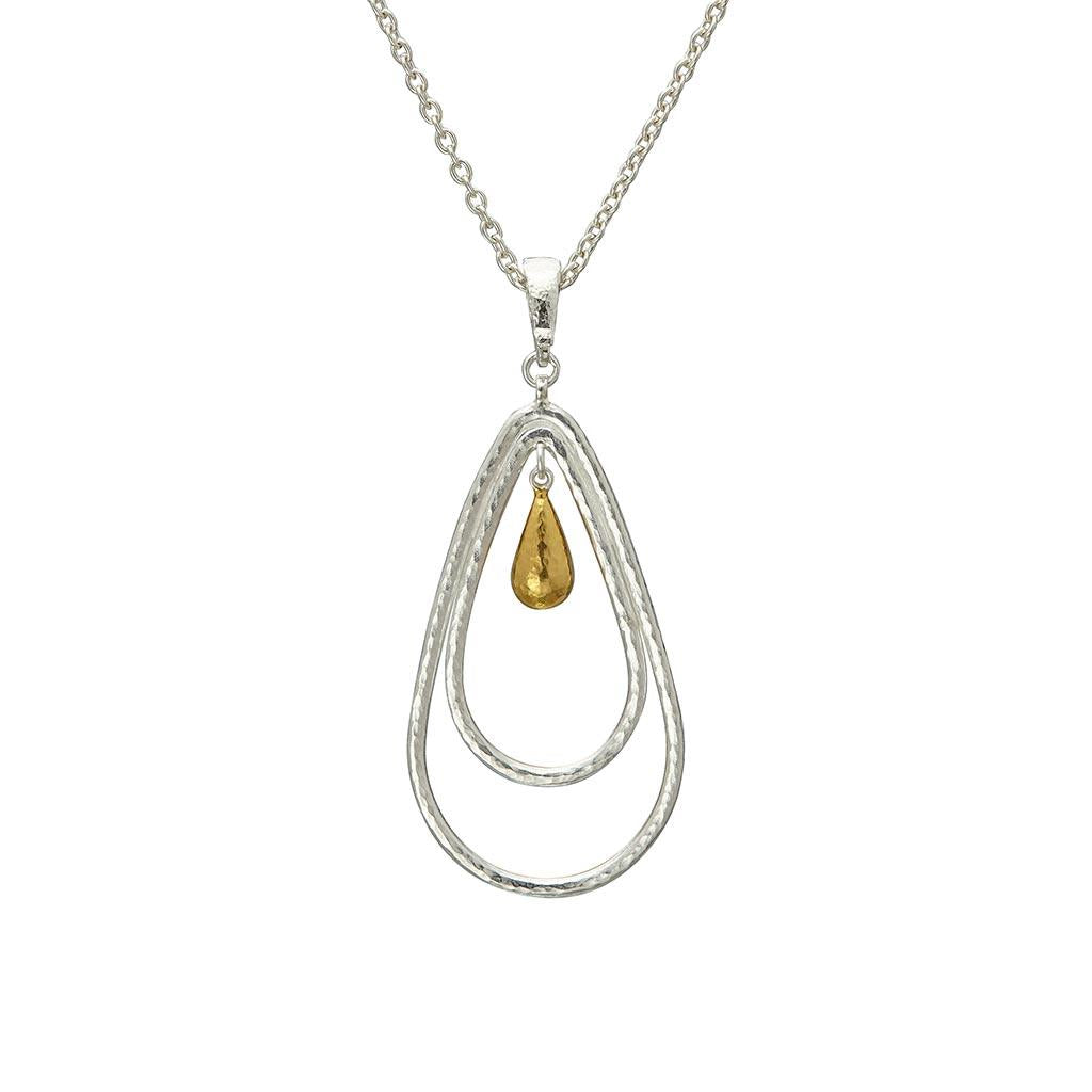 Double Frame Pear Necklace