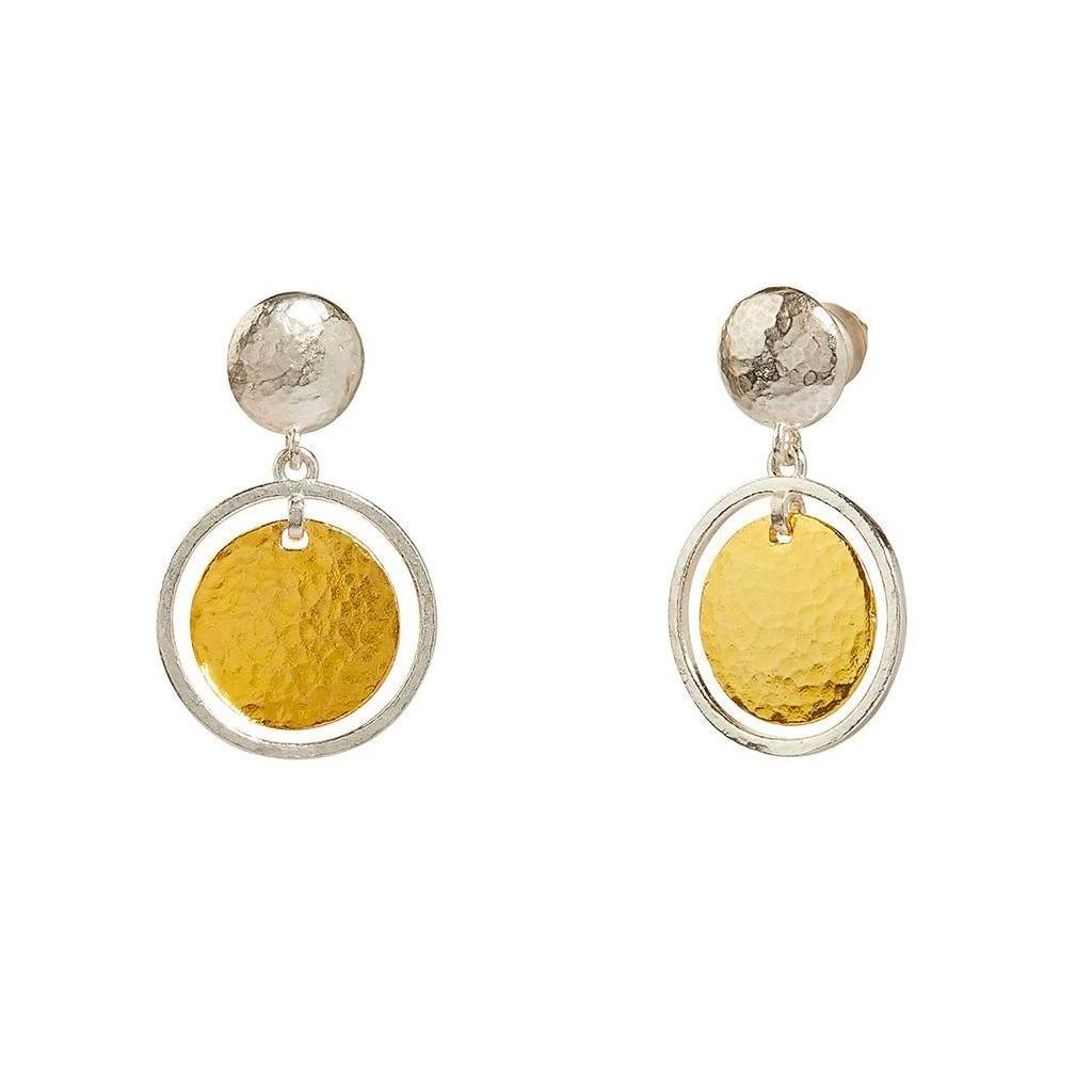 gurhan sterling silver yellow gold dangle earrings