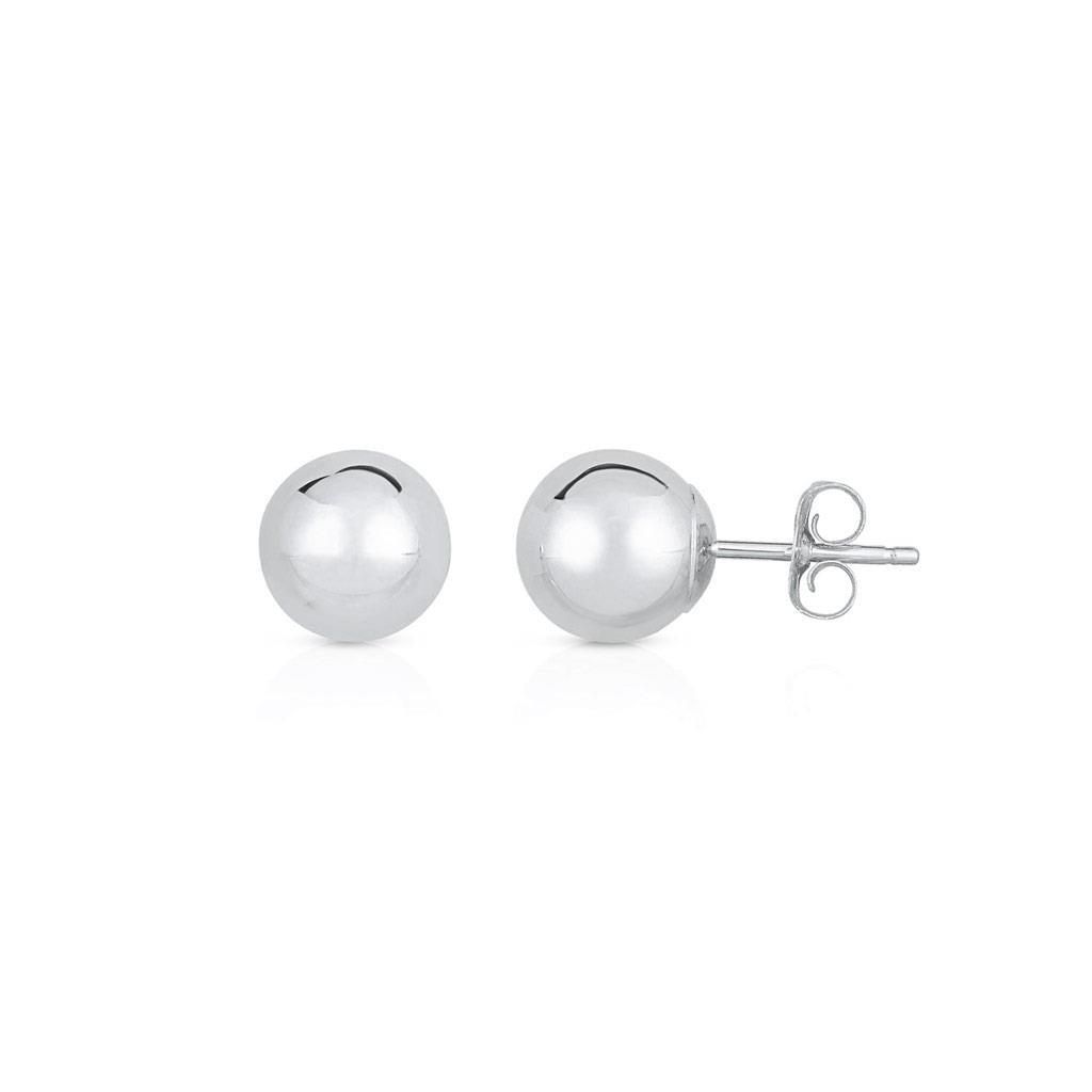 White Gold Ball Stud 8mm