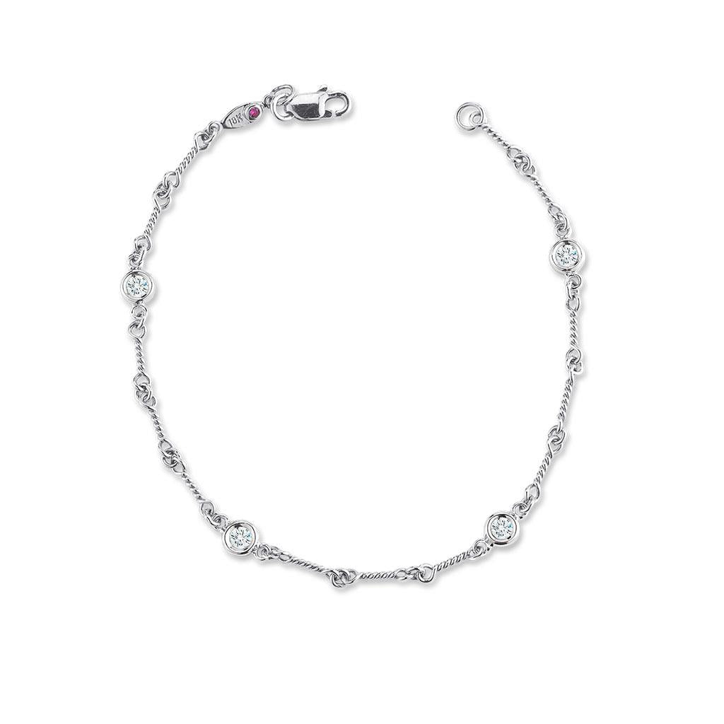 White Dogbone Chain Bracelet