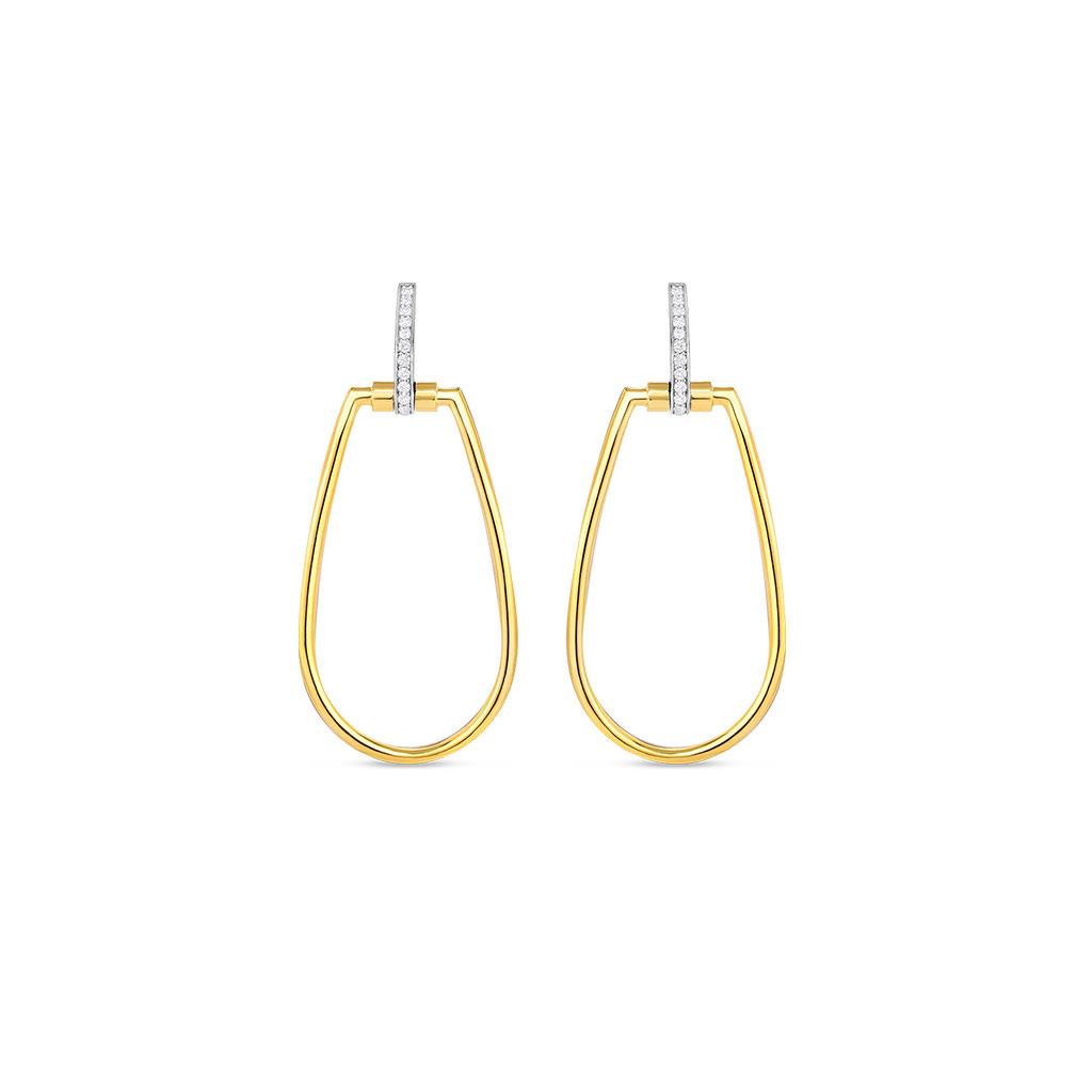 Tapered Oval Dangle Earring