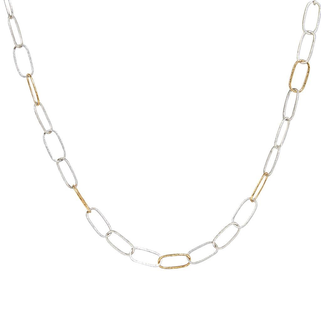 Geo Enlongated Link 36&quot; Necklace