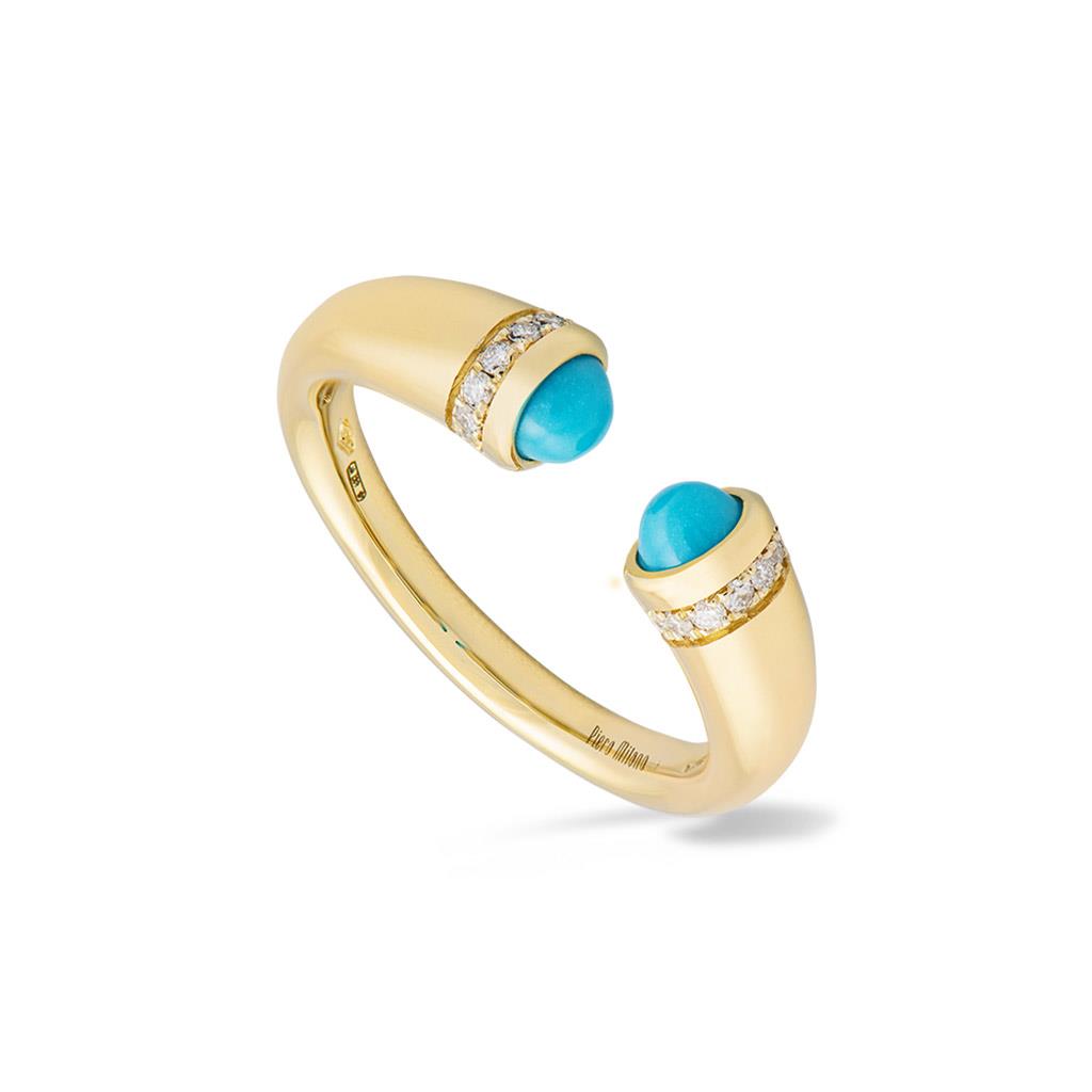 Open Turquoise Diamond Ring