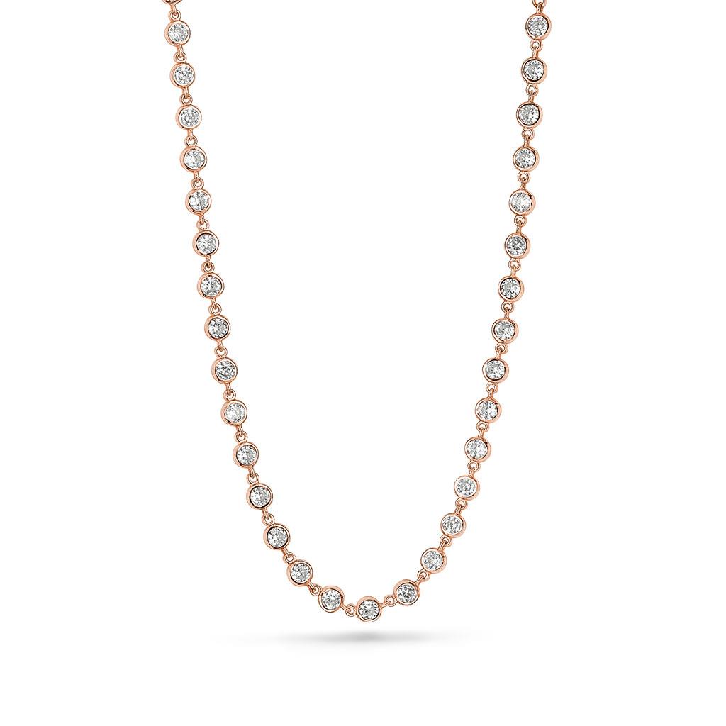 rose gold diamond by the yard necklace