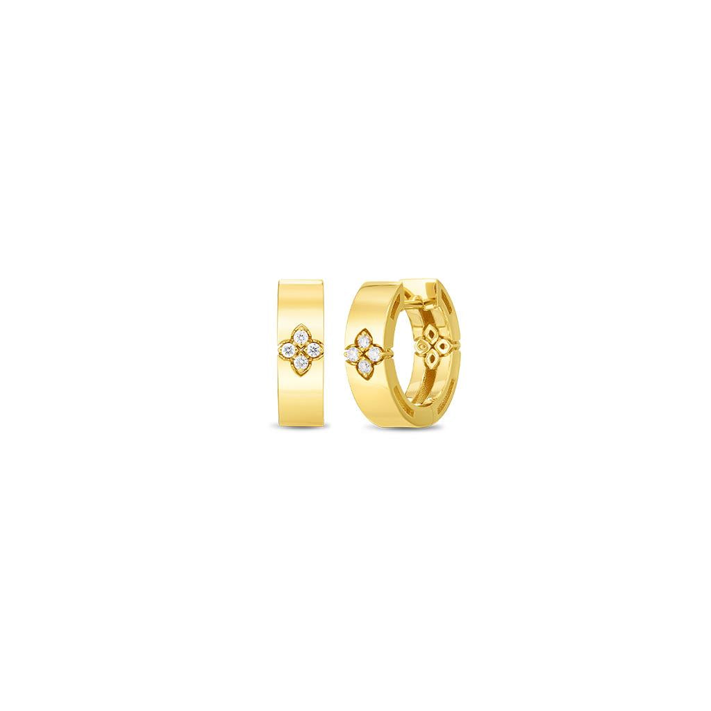love in verona small diamond wide gold hoop earring