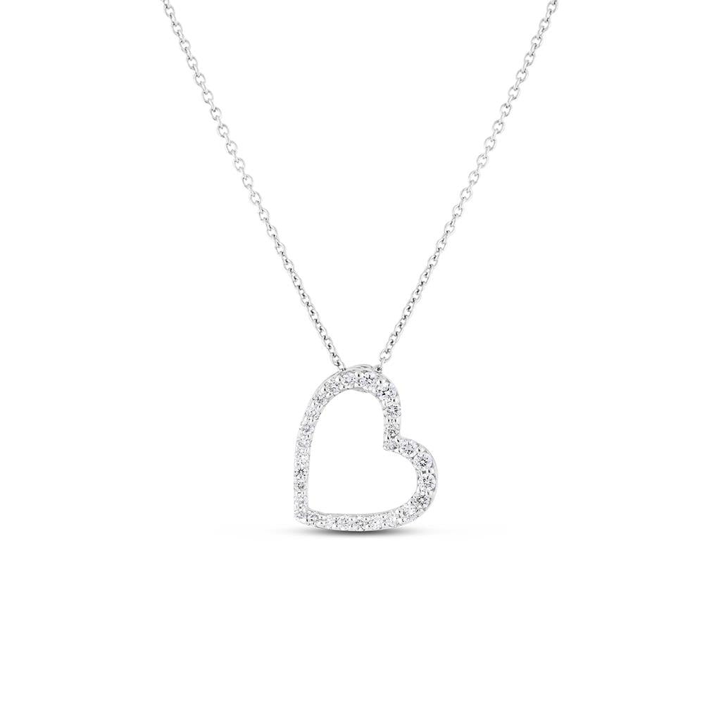 roberto coin diamond heart pendant necklace