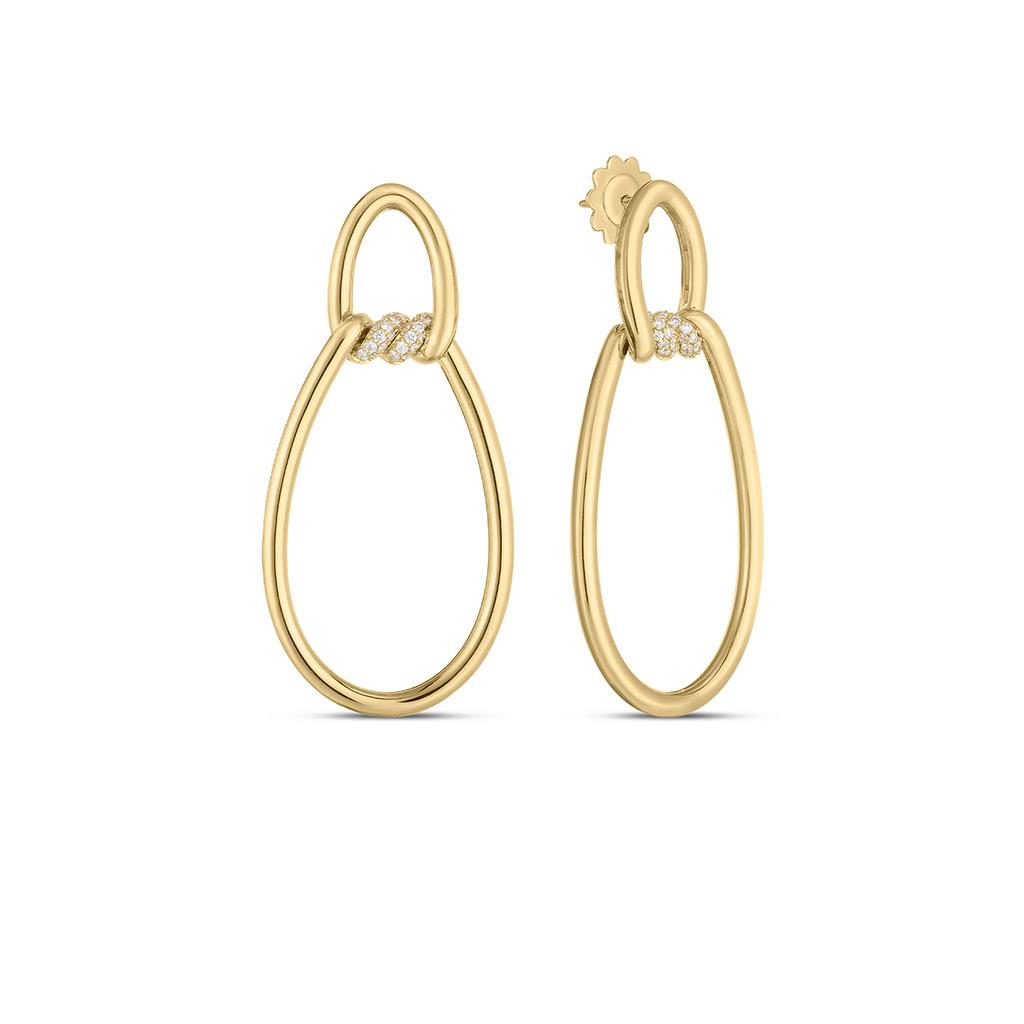 cialoma twisted link yellow gold diamond earring